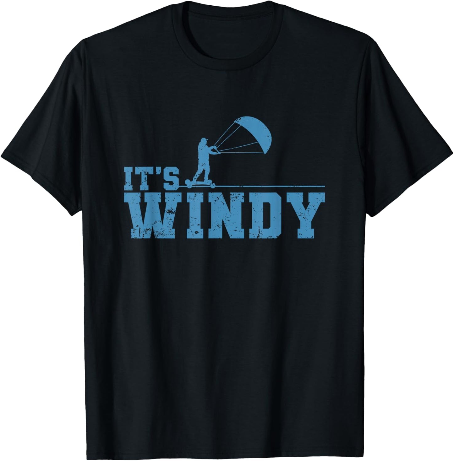Kitelandboarding It's Windy Outdoors T-Shirt - T-Shirt | Black