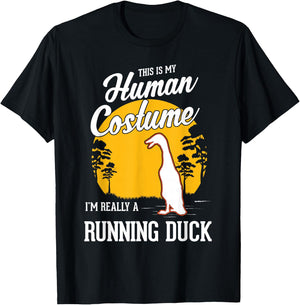 Running Duck Human Costume Halloween Running Duck T-Shirt - T-Shirt | Black