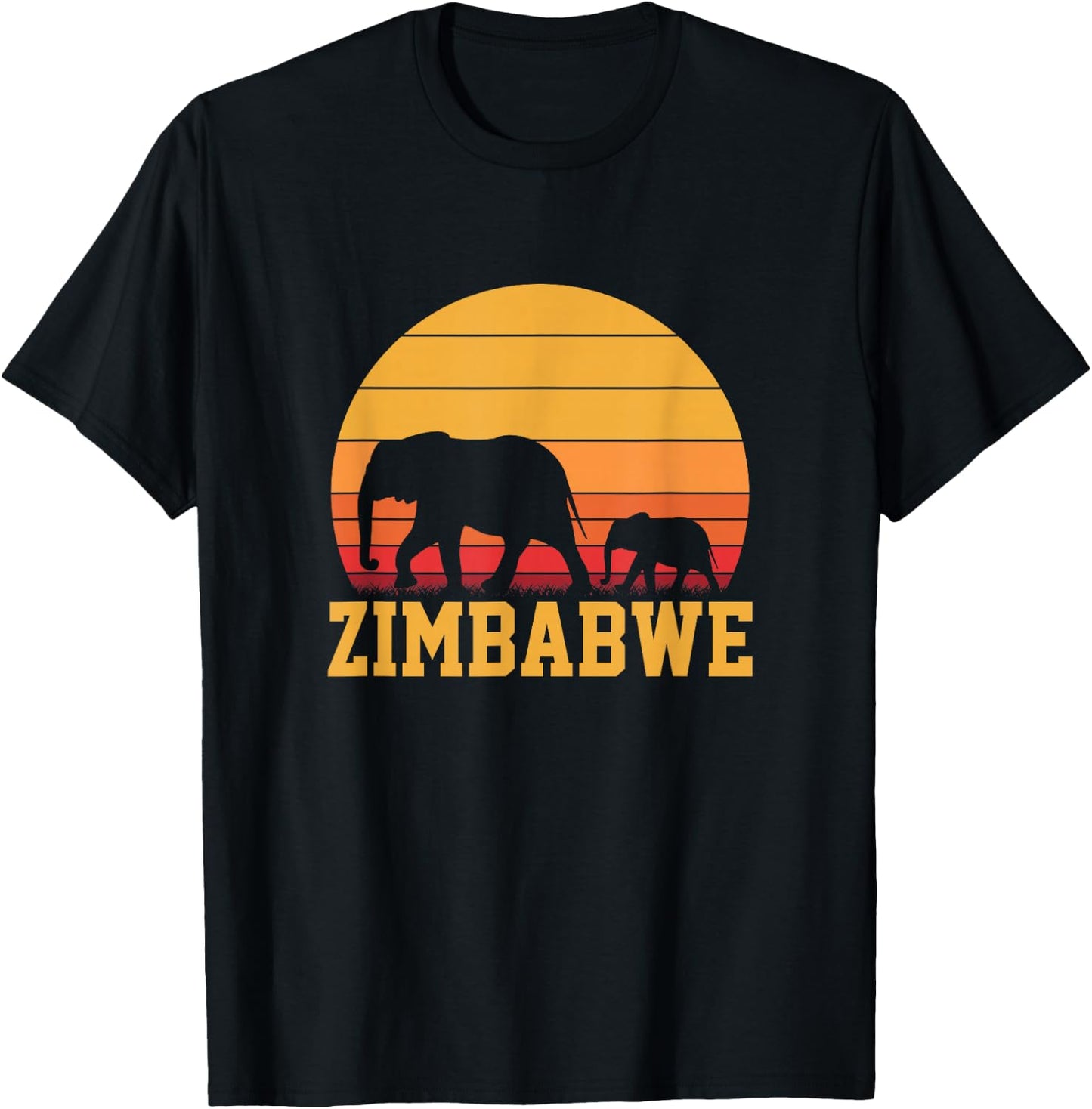Zimbabwe Elephant, Zimbabwe T-Shirt - T-Shirt | Black