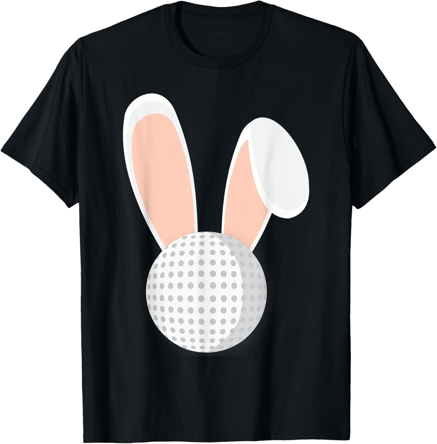 Easter Rabbit Bunny Golf Ball Golfer Funny Holiday T-Shirt - T-Shirt | Black