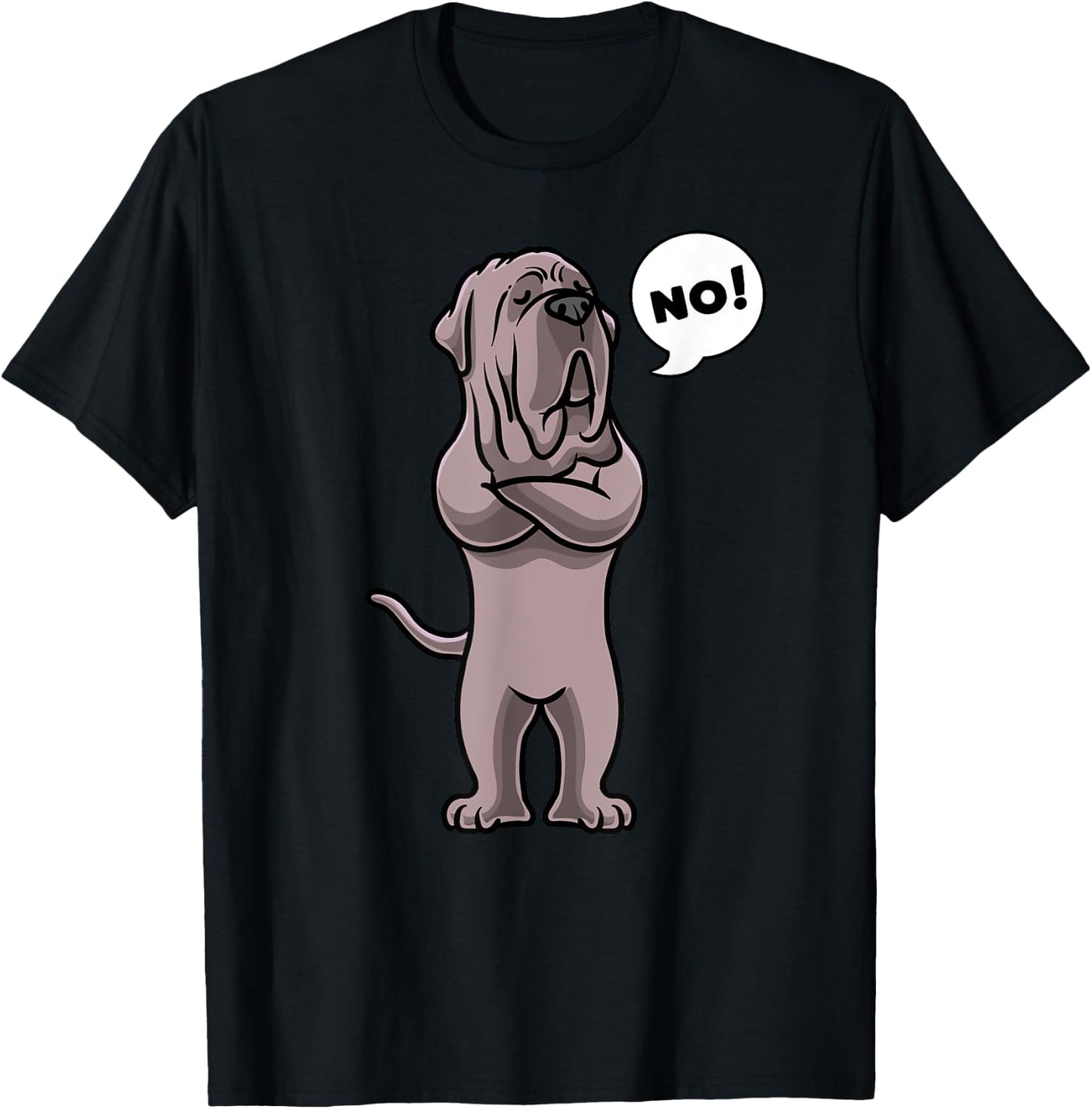 Stubborn Neapolitan Mastiff Dog Mastino Napoletano Men Women Girls Kids T-Shirt - T-Shirt | Black