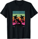 Cool Funny Retro Sunset Vintage Surfing Surfer Girl Surf T-Shirt - T-Shirt | Black