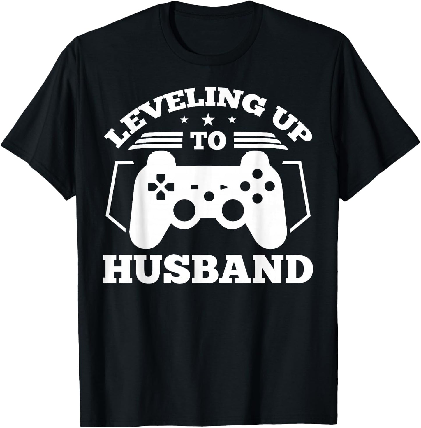 Gamer Engagement gift, Leveling Up To Husband design T-Shirt - T-Shirt | Black
