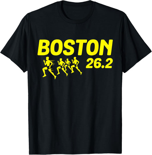 Boston 26.2 Miles 2021 Running Marathon Friend Support Gifts Small T-Shirt - T-Shirt | Black