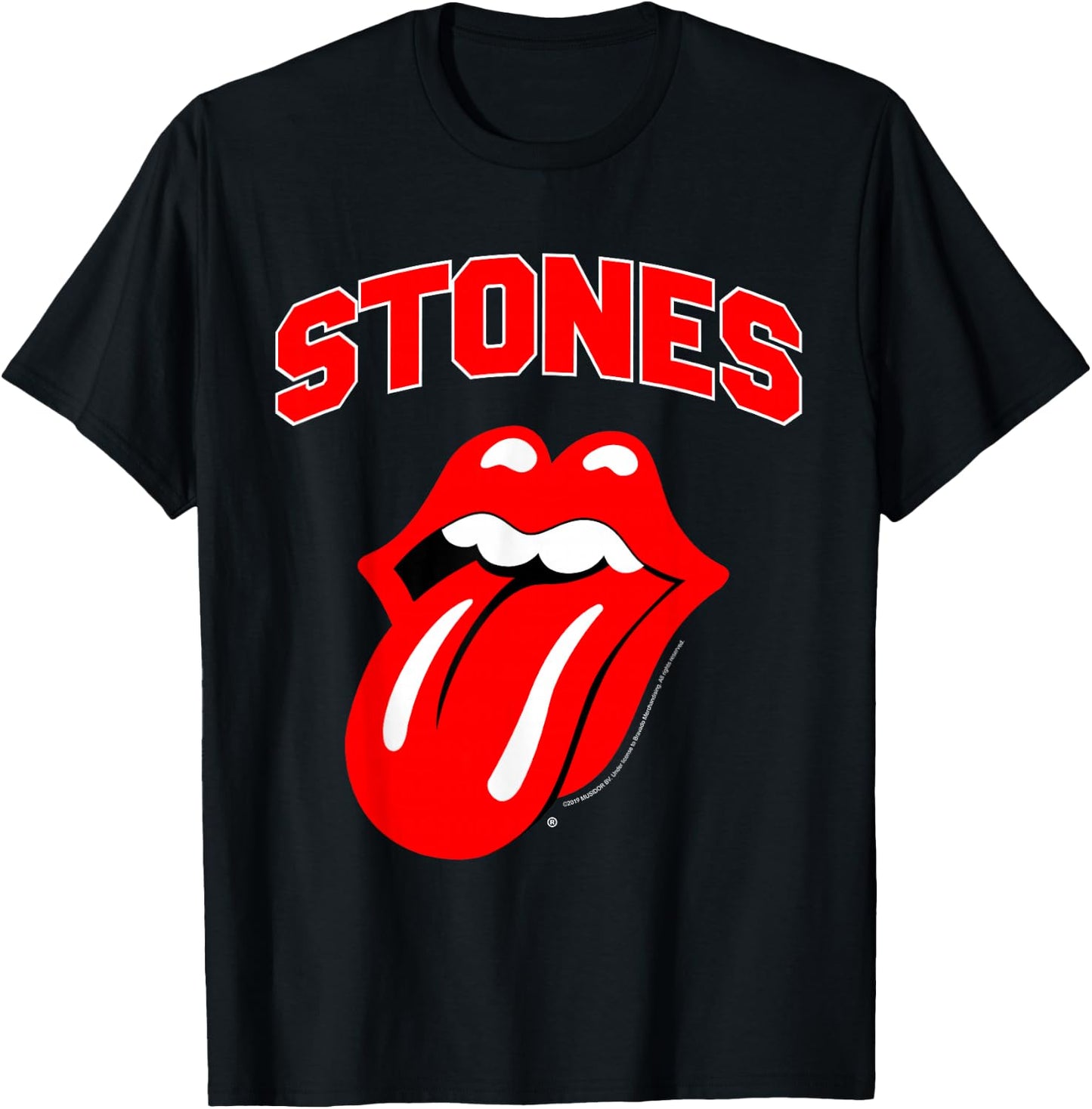 Rolling Stones Official Varsity T-Shirt - T-Shirt | Black