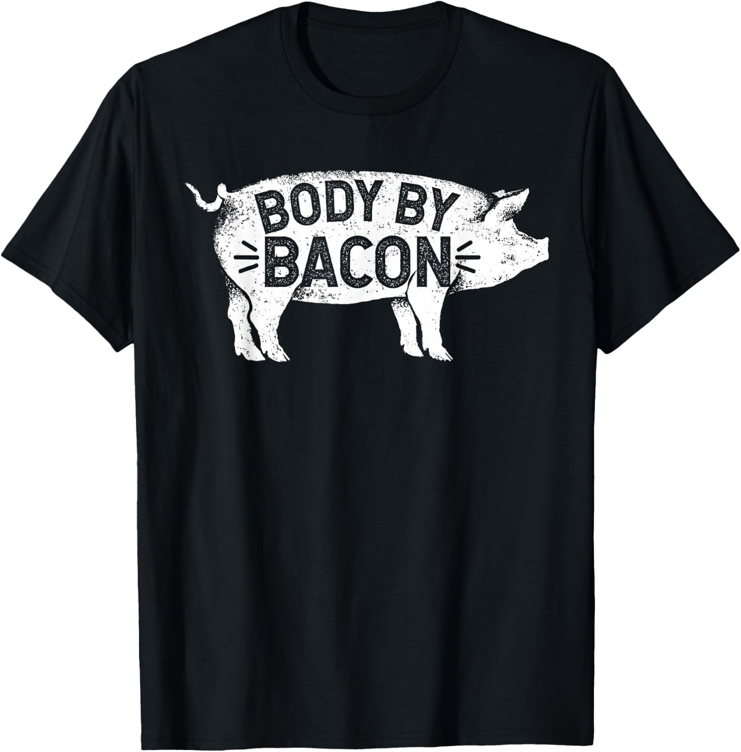 Body by Bacon for Low Carb High Fat Ketogenic Diet T-Shirt - T-Shirt | Black