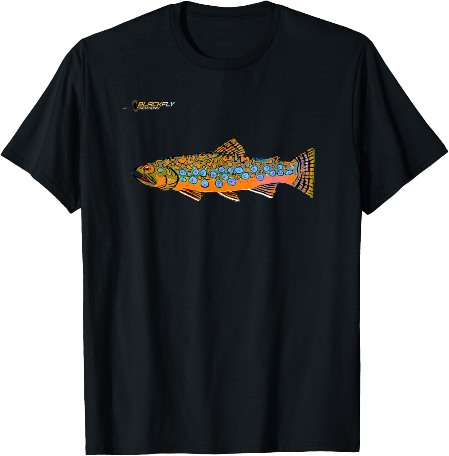 Brook Trout Fishing Shirts & Gear by Black Fly T-Shirt - T-Shirt | Black