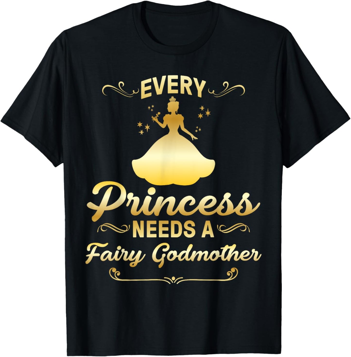 Funny Fairy Godmother Gift Cool Princess Godmother T-Shirt - T-Shirt | Black