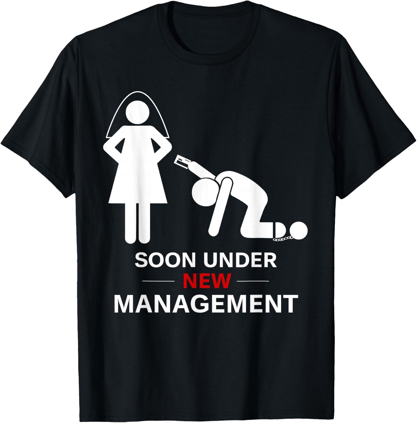 Groom Shirt, Stag Party, Under New Leadership T-Shirt - T-Shirt | Black