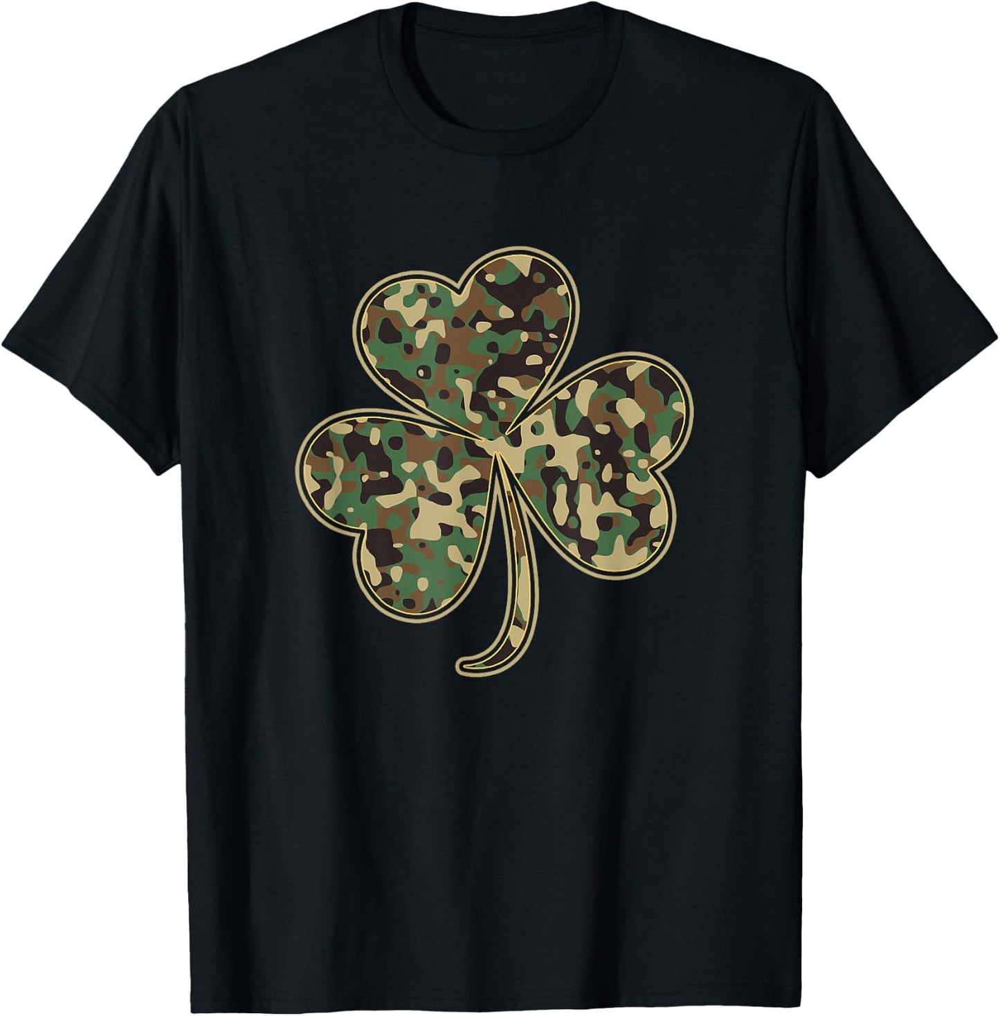 St Patricks Day Irish Shamrock Camo Camouflage Women T-Shirt - T-Shirt | Black