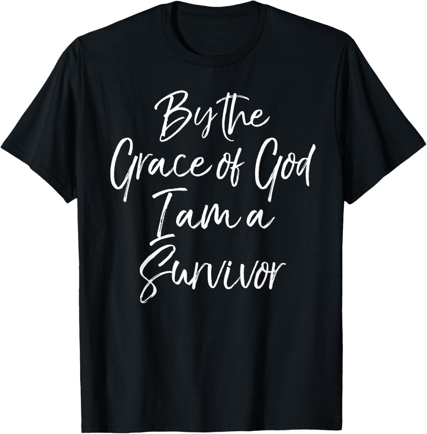 Christian Cancer Free By the Grace of God I Am a Survivor T-Shirt - T-Shirt | Black