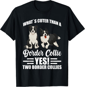 Two Border Collies T-Shirt - T-Shirt | Black