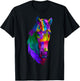 Colorful pop art horse portrait | Funny Horses T-Shirt - T-Shirt | Black