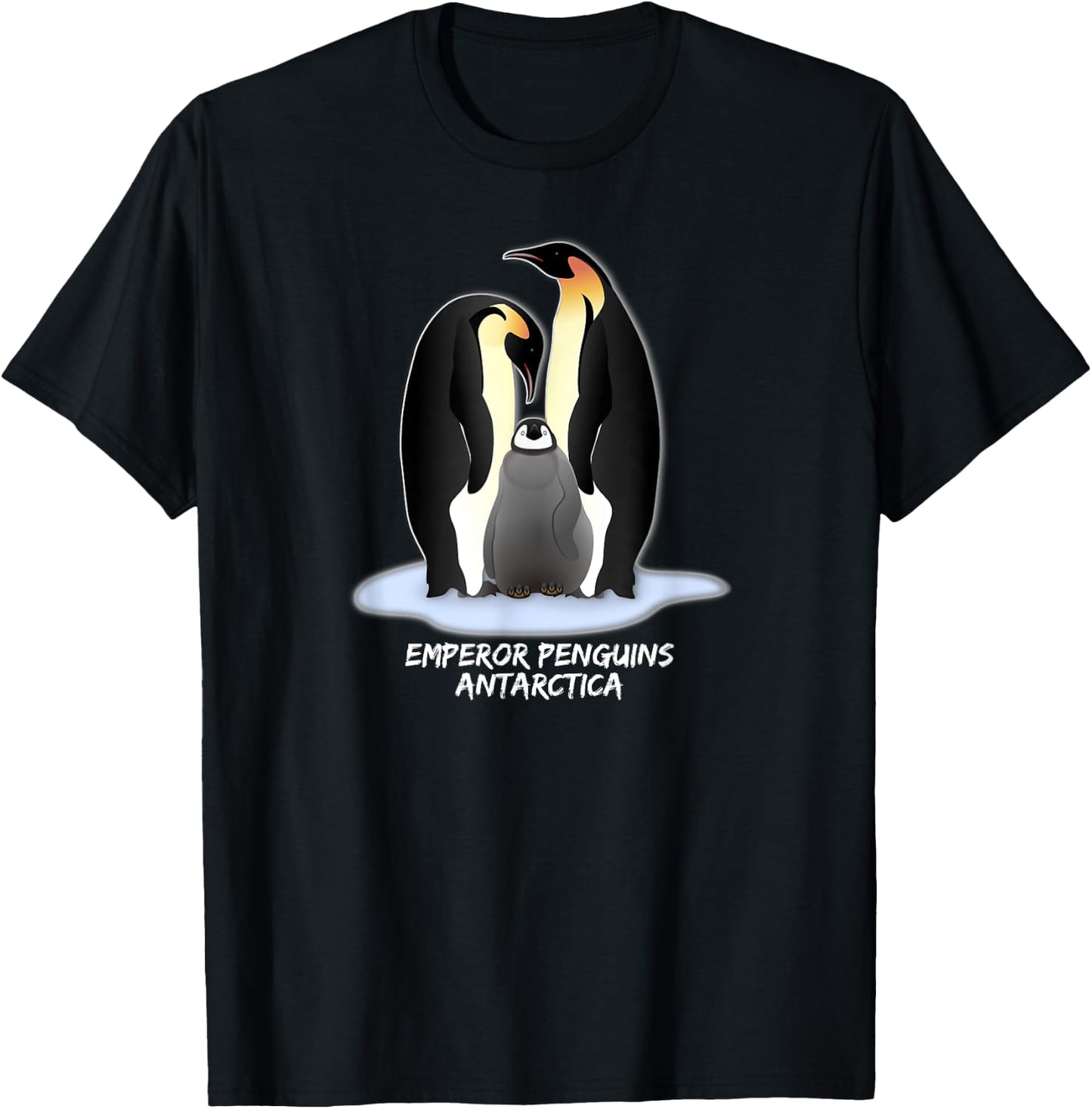 Emperor Penguins Antarctica #2 nature, wildlife T-Shirt - T-Shirt | Black