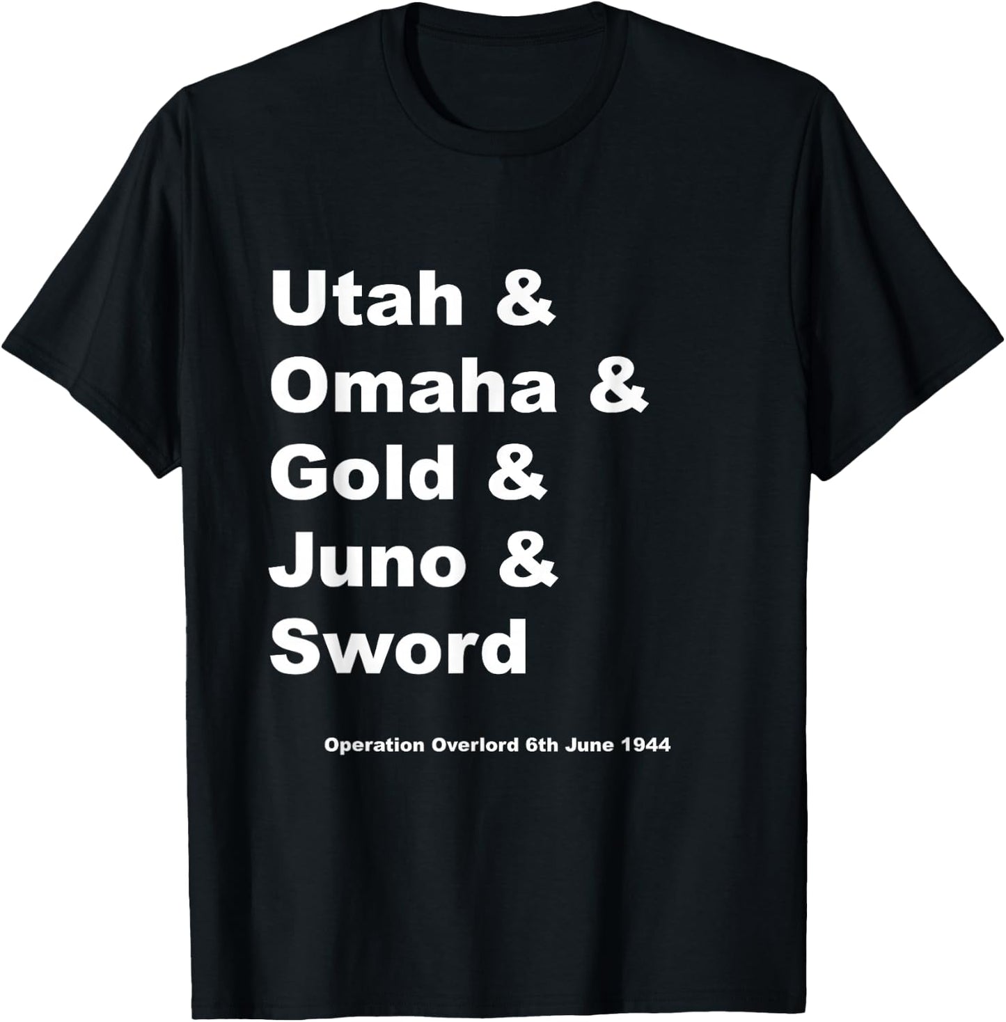 D-Day 75th Anniversary Shirt | Normandy D-Day Beaches T-Shirt - T-Shirt | Black
