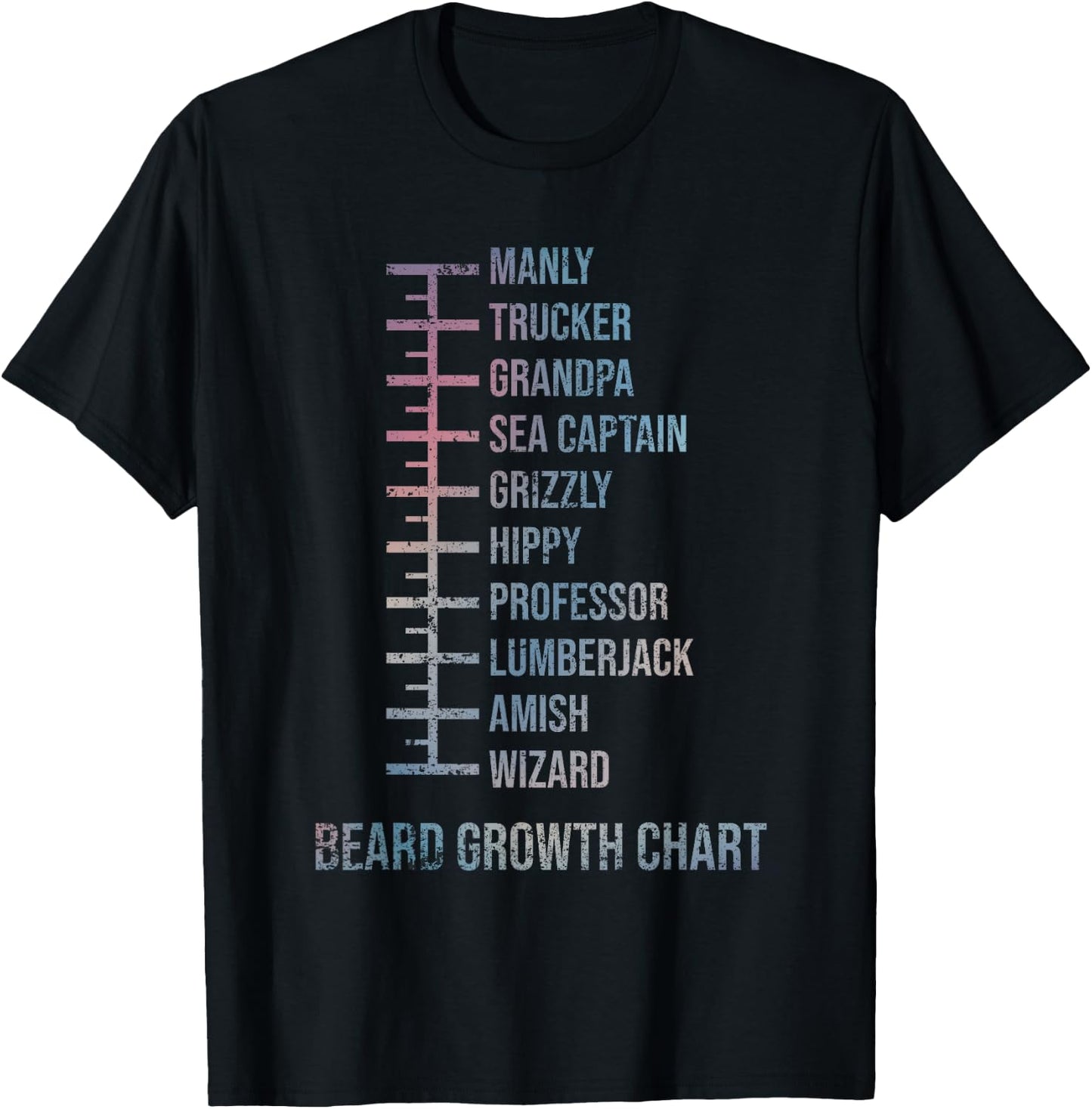 Beard Measurement Chart T-Shirt - T-Shirt | Black