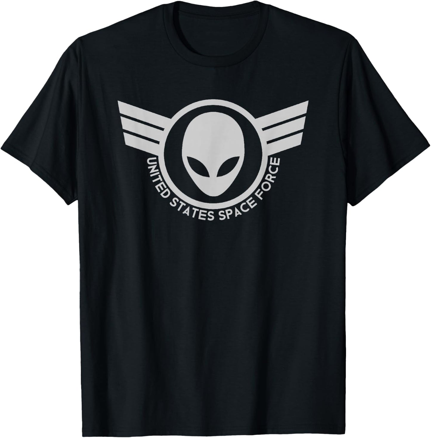 United States Space Force Military Patch Curved T-Shirt - T-Shirt | Black