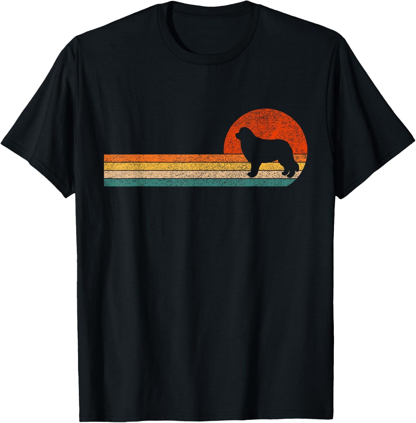 Funny Newfoundland Dog Newfie Owner Retro Vintage T-Shirt - T-Shirt | Black