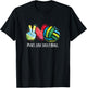 Volleyball Player Women Peace Love Volleyball T-Shirt - T-Shirt | Black
