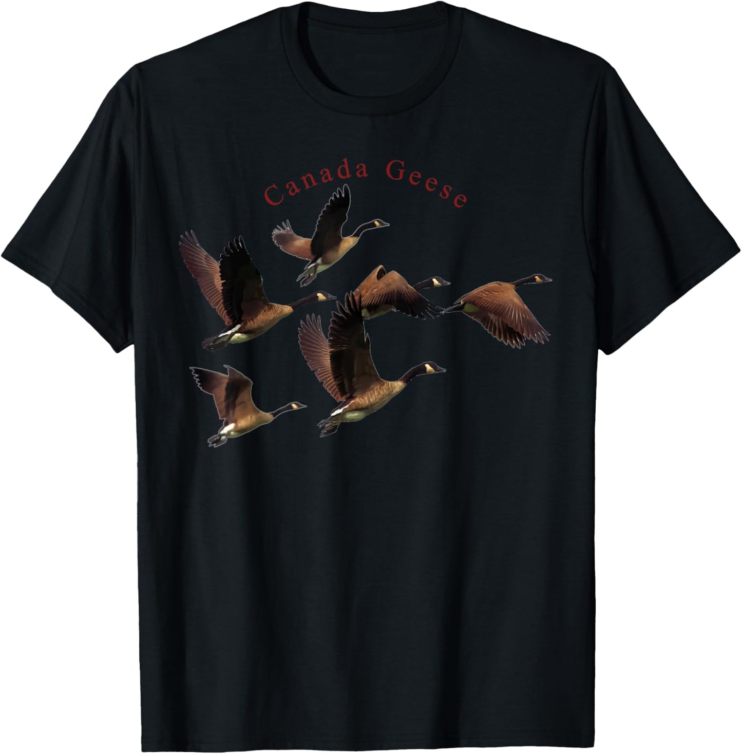 Canada Geese Migrating Birds Flying T-Shirt - T-Shirt | Black