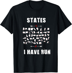 I Have Run 50 States Club Halffanatics Marathon Enthusiasts T-Shirt - T-Shirt | Black