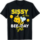 Sissy of the Bee Day Girl Bee Themed Fun Bday Matching Party T-Shirt - T-Shirt | Black
