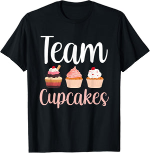 Team Cupcakes Cute Eat Cupcake Lover T-Shirt - T-Shirt | Black