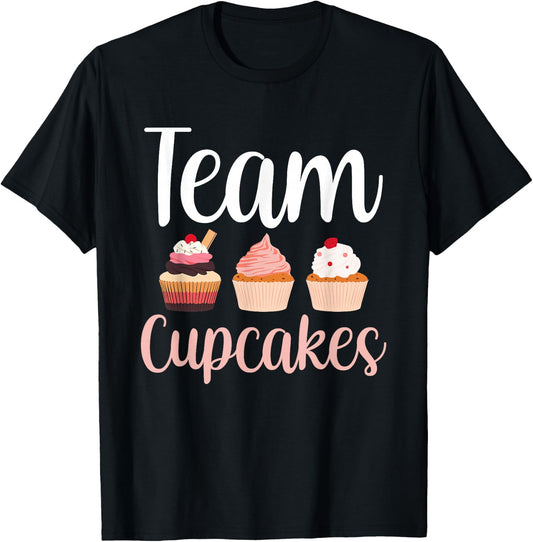 Team Cupcakes Cute Eat Cupcake Lover T-Shirt - T-Shirt | Black
