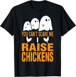Halloween You Cant Scare Me I Raise Chickens T-Shirt - T-Shirt | Black