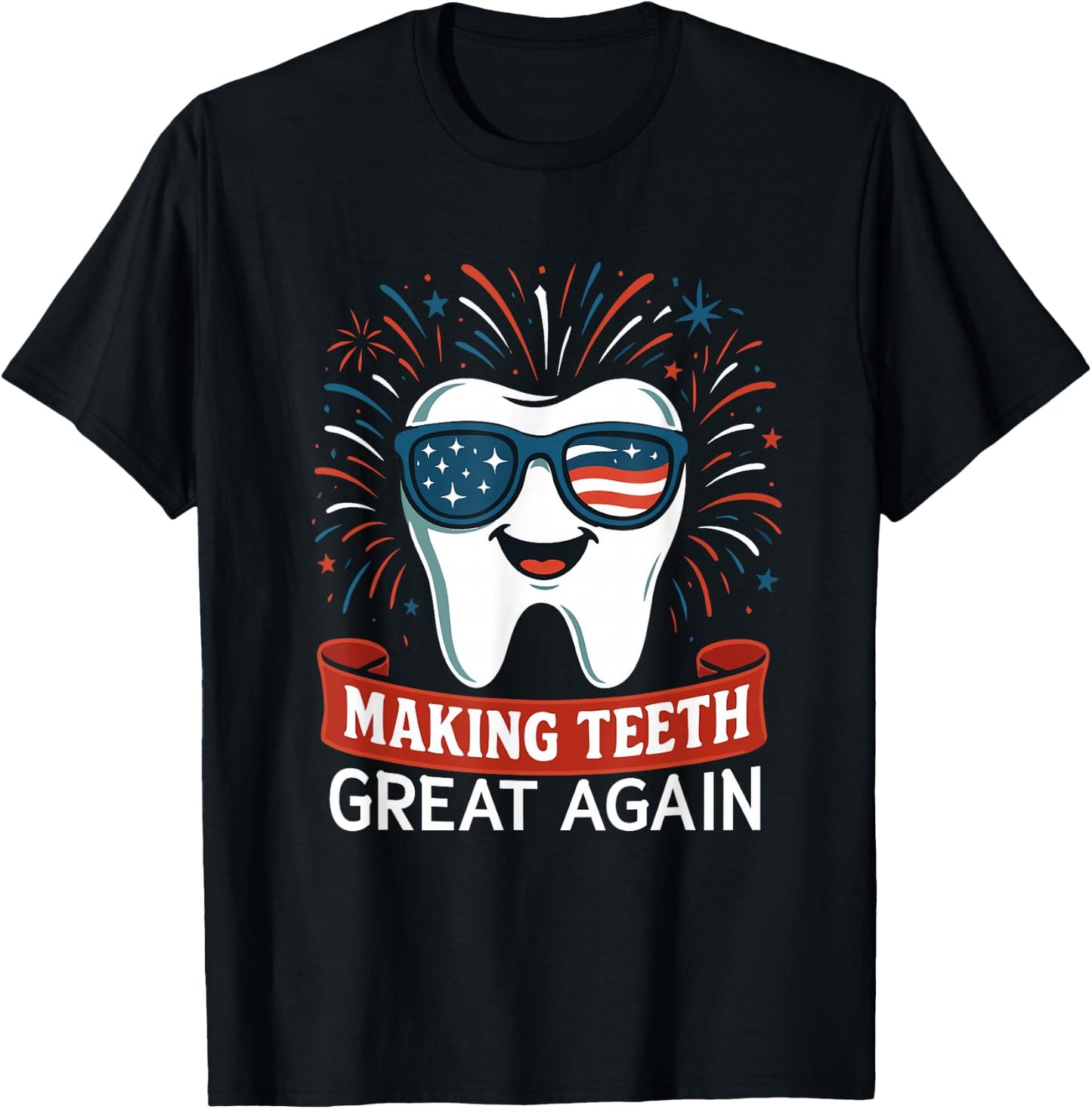 America Oral Health Dental Dentist T-Shirt - T-Shirt | Black