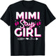 Mimi Says Girl Gender Reveal Party Family Team Pink 2024 T-Shirt - T-Shirt | Black