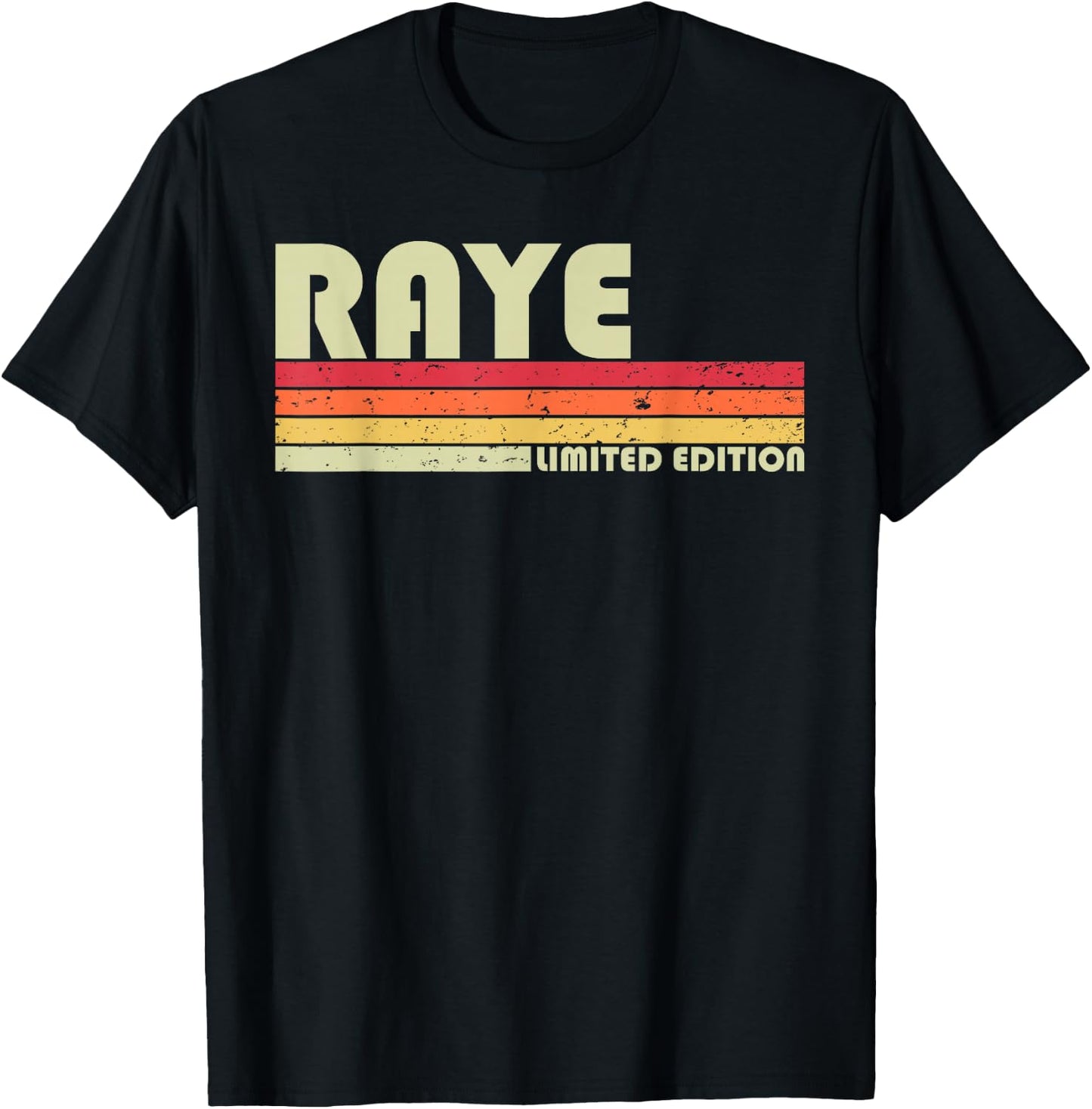 RAYE Name Personalized Retro Vintage 80s 90s Birthday T-Shirt - T-Shirt | Black