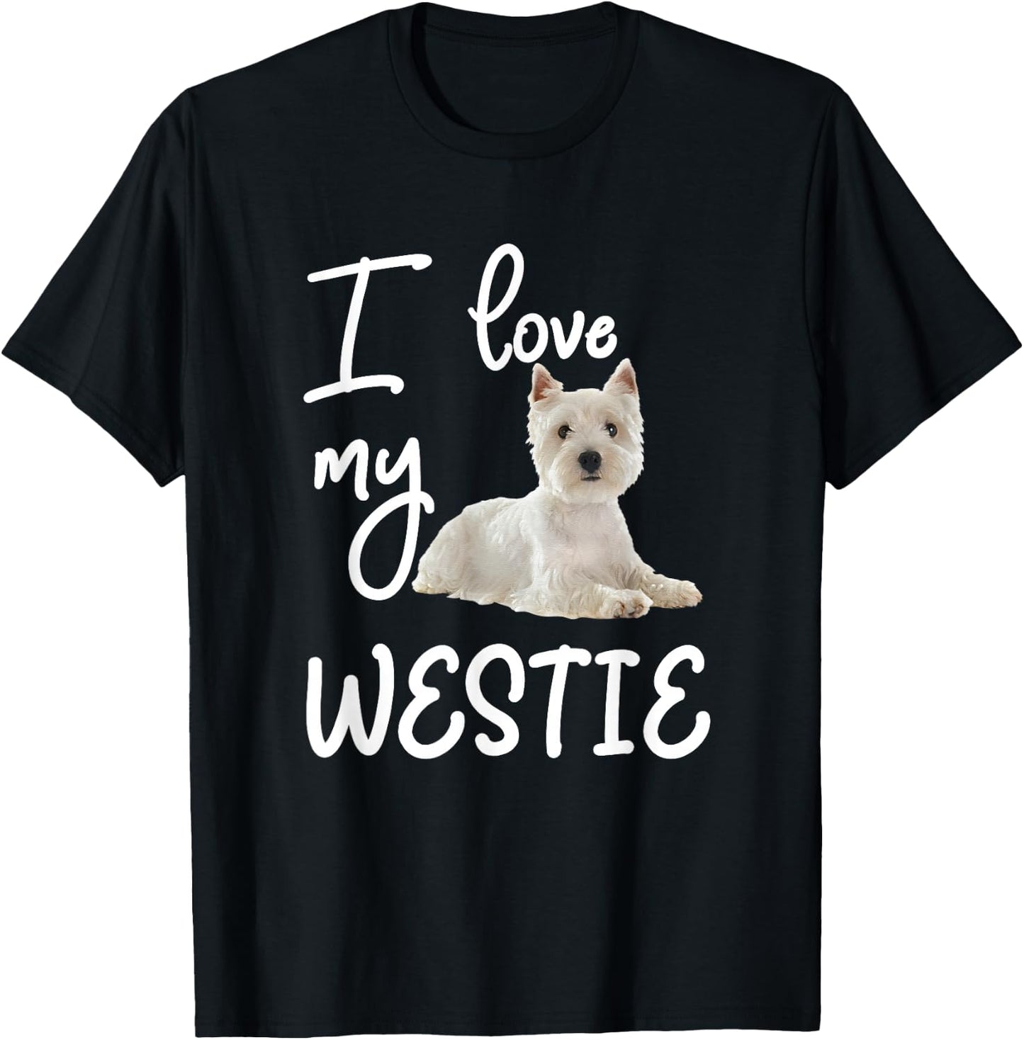 West Highland Terrier, I Love My Westie T-Shirt - T-Shirt | Black