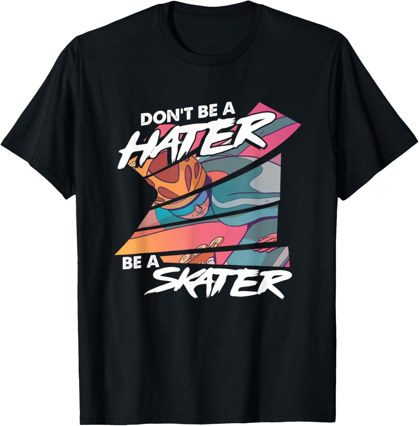 Skate Skating Skater Hater Blades Inline Rollerblades Gift T-Shirt - T-Shirt | Black