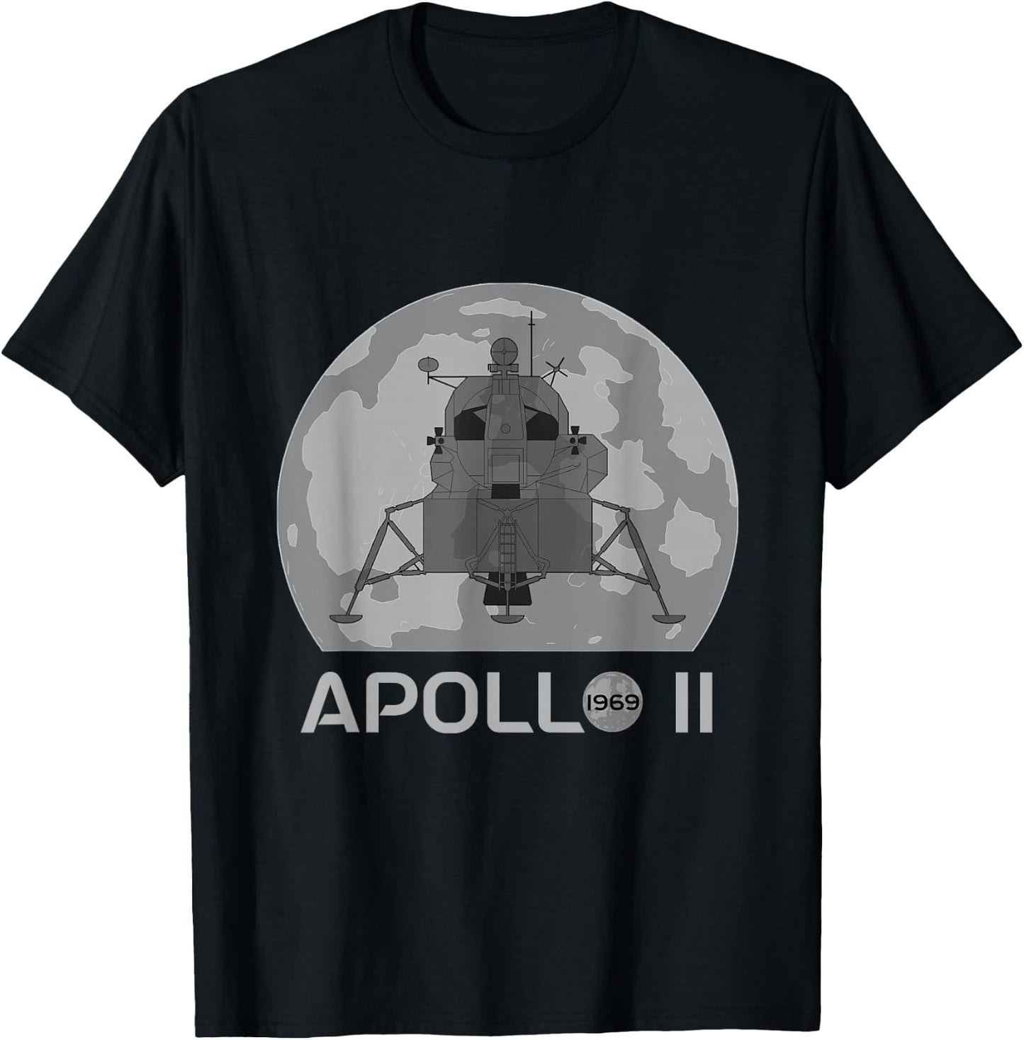 Apollo 1969 Lunar Module Apollo 11 Moon Landing T-Shirt - T-Shirt | Black