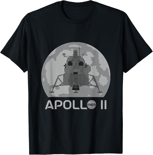 Apollo 1969 Lunar Module Apollo 11 Moon Landing T-Shirt - T-Shirt | Black