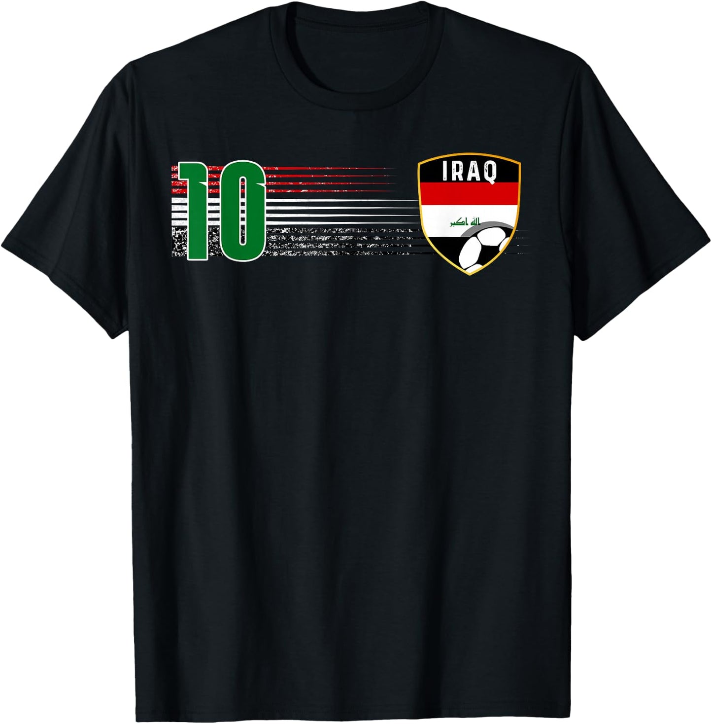 Vintage Iraq Flag Iraqi Pride Lovers T-Shirt - T-Shirt | Black