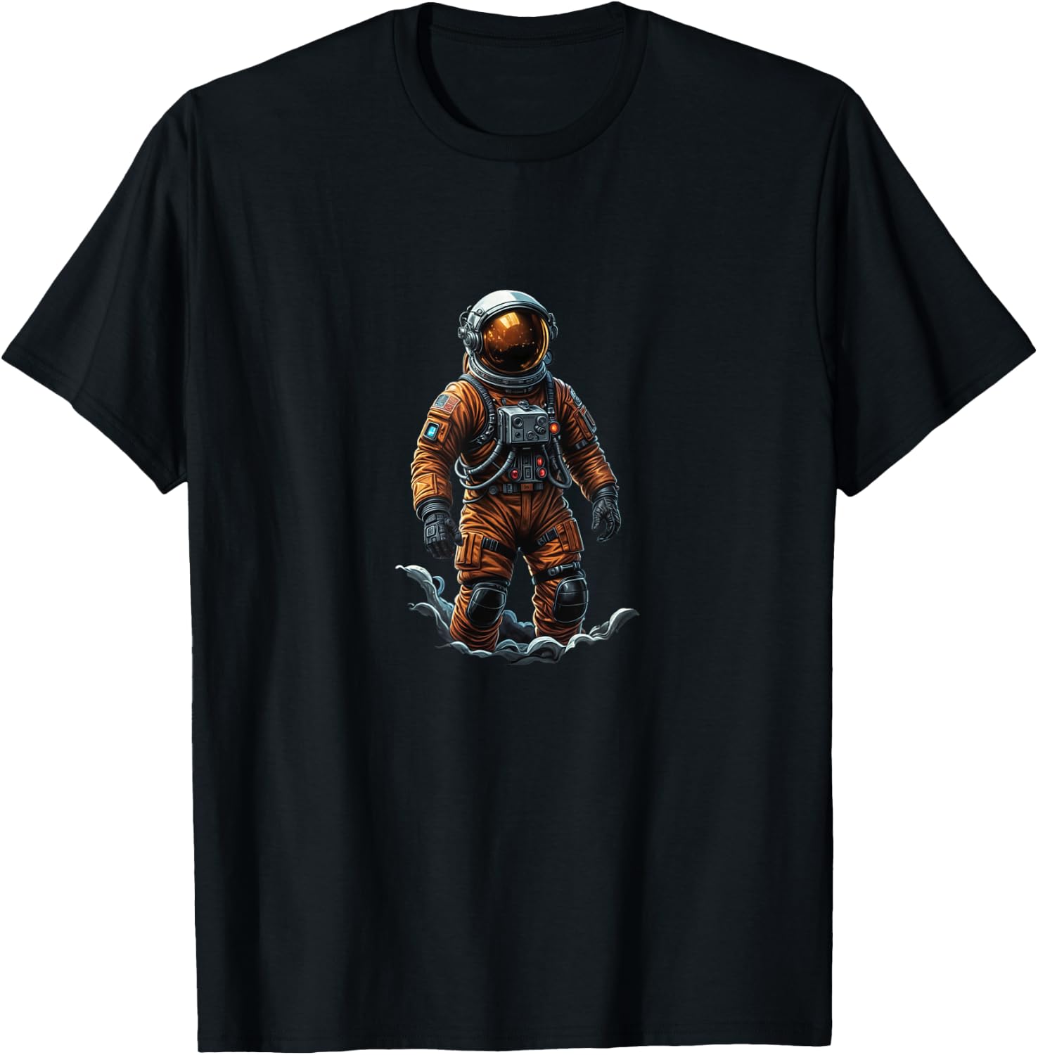 Astronaut Outer Space | Casual Graphic Streetwear Men Woman T-Shirt - T-Shirt | Black