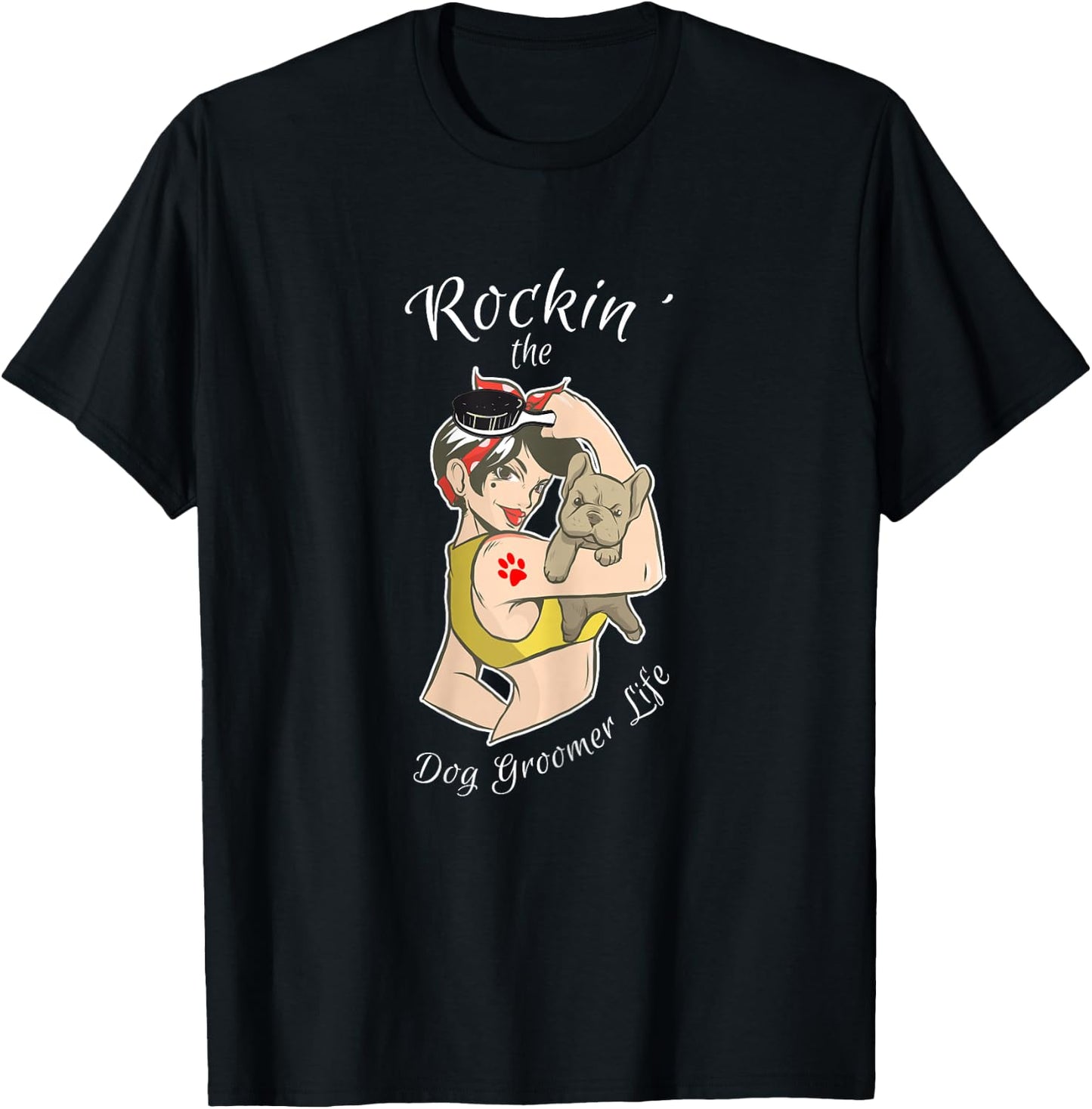 Dog Groomer Shirt Funny Cool Dog Groomer Gift Dog Grooming T-Shirt - T-Shirt | Black