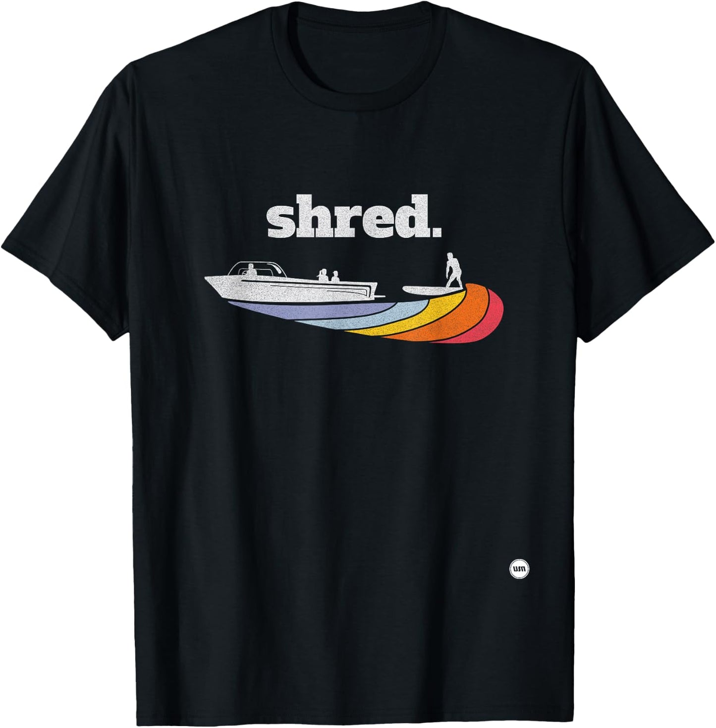 Wakesurfing Shred Vintage - Kids T-Shirt - T-Shirt | Black