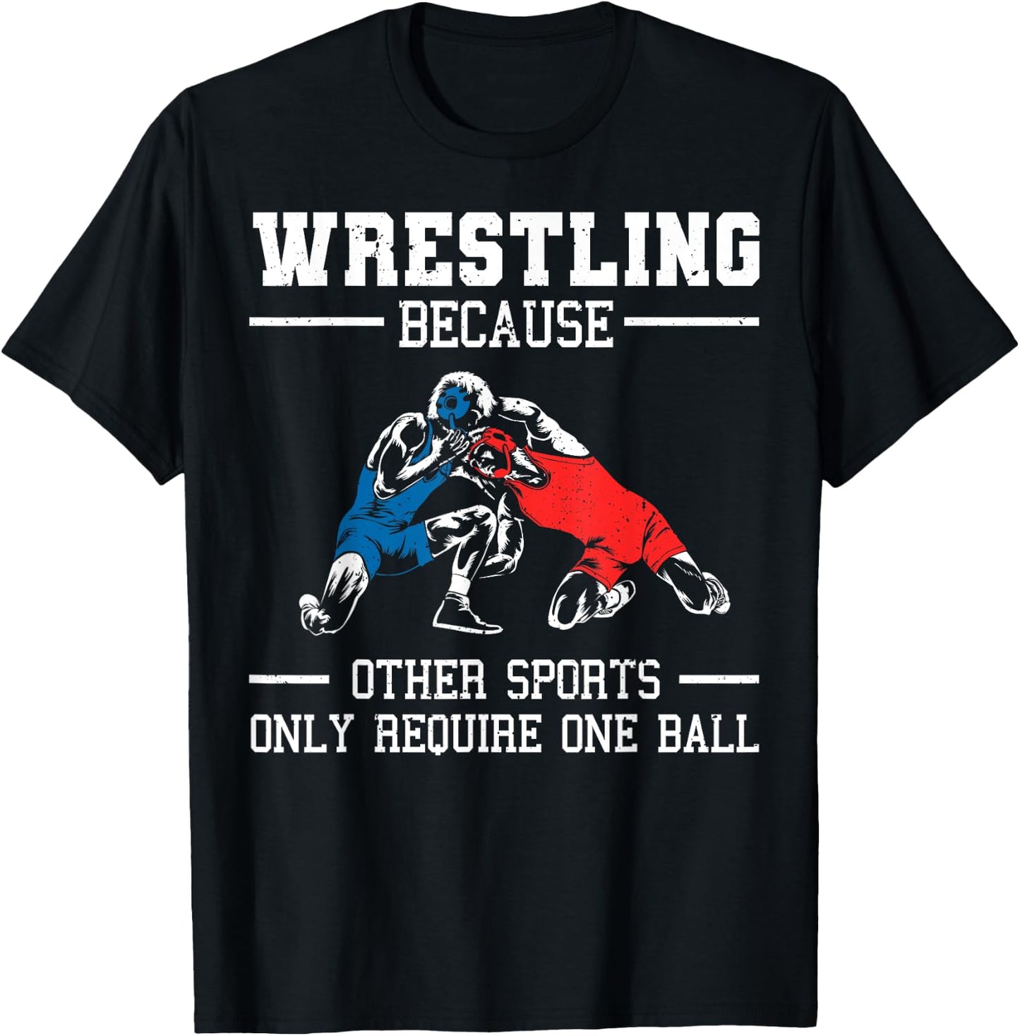 Funny Wrestling Design For Kids Men Women Wrestle Athletes T-Shirt - T-Shirt | Black