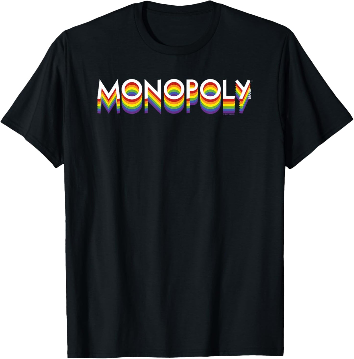 Monopoly Rainbow Stack Logo T-Shirt - T-Shirt | Black