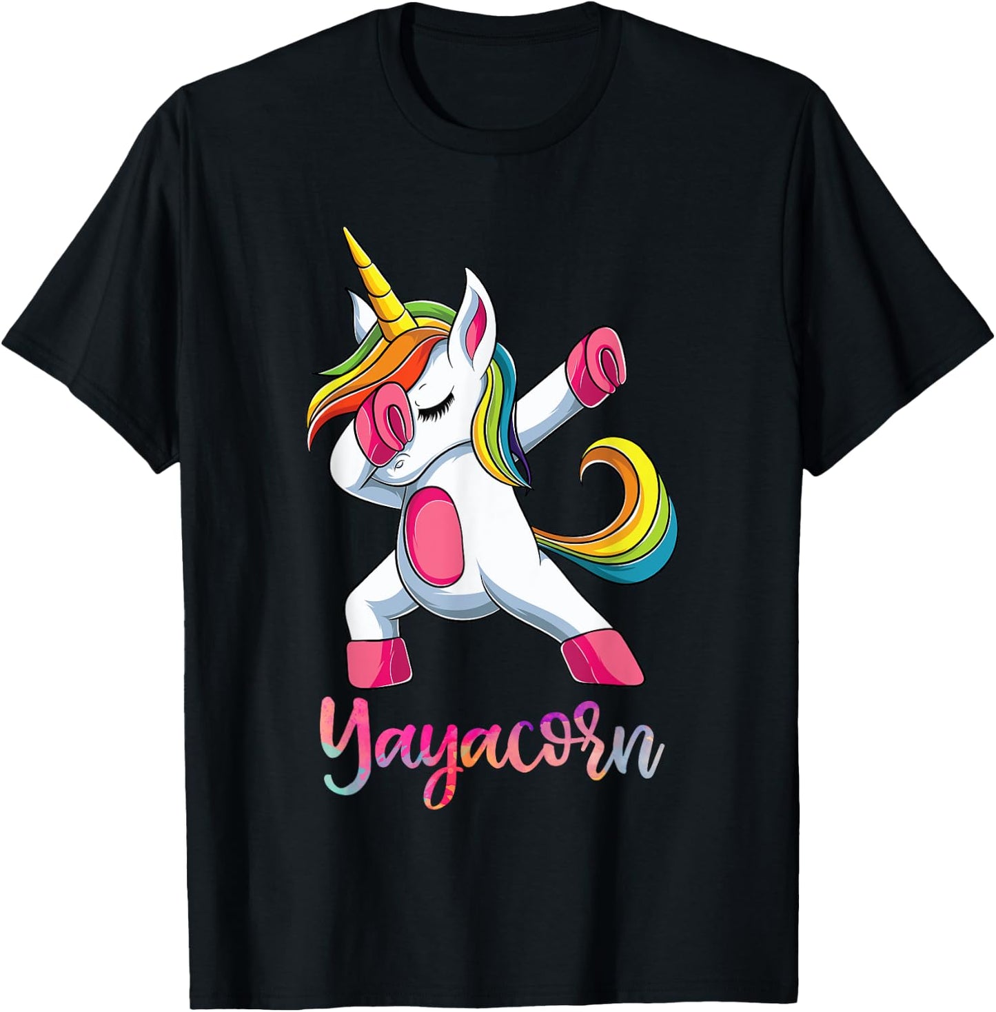 Yayacorn Yaya Unicorn Shirt, Mothers Day Greek Grandma T-Shirt - T-Shirt | Black