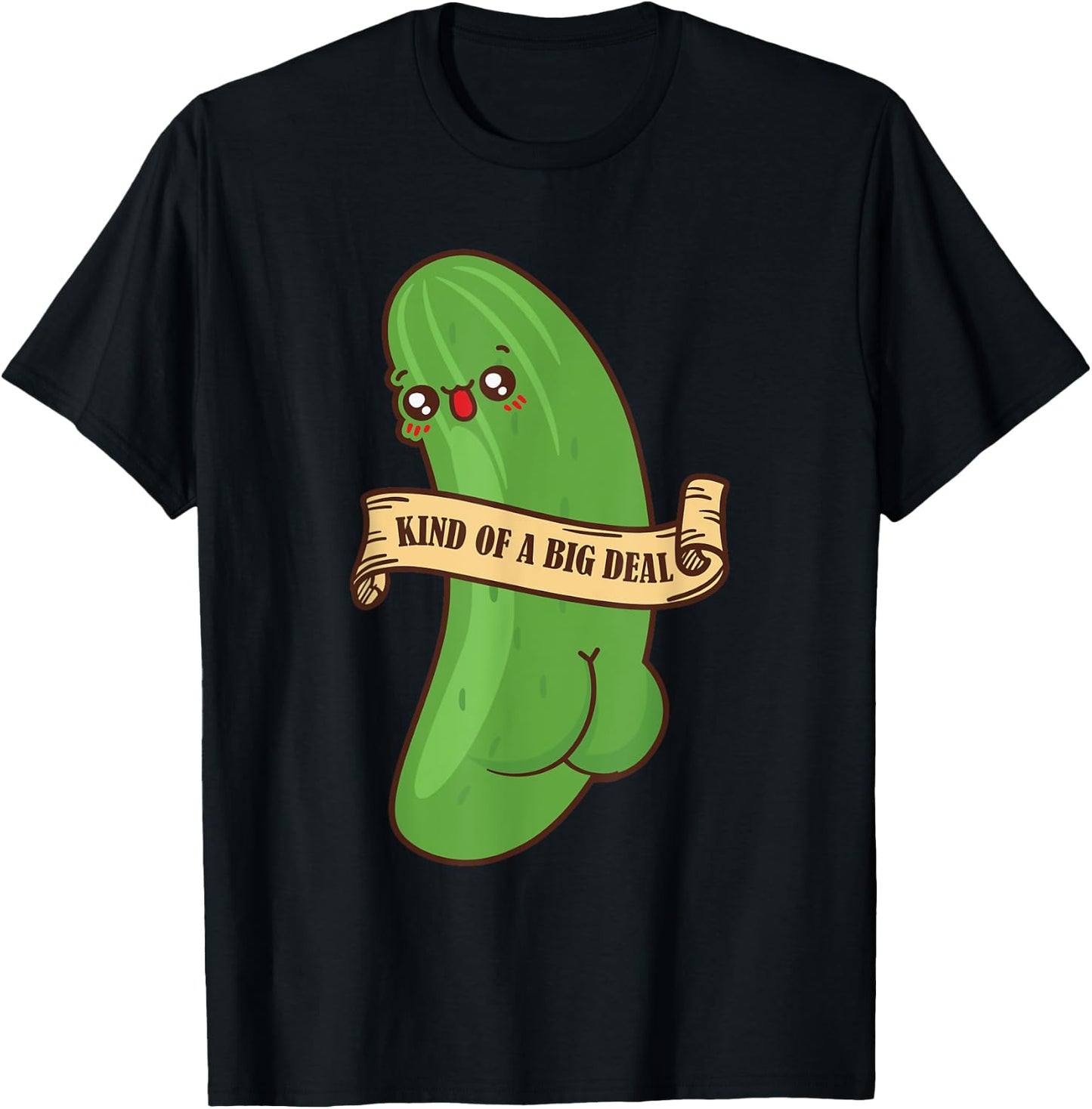 Funny Adult Christmas Pickle Kind Of A Big Deal T-Shirt - T-Shirt | Black