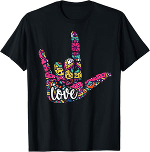 I Love You. American Sign Language Gift T-Shirt - T-Shirt | Black