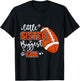 Little Sister Biggest Fan Football, Football Girl T-Shirt - T-Shirt | Black
