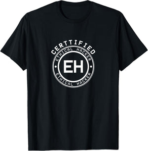 Certified Ethical Hacker Shirt, Funny Programmer Nerd Gift T-Shirt - T-Shirt | Black