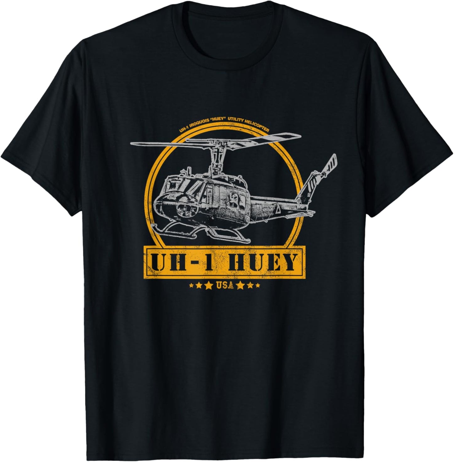 UH-1 Iroquois "Huey" Helicopter T-Shirt - T-Shirt | Black