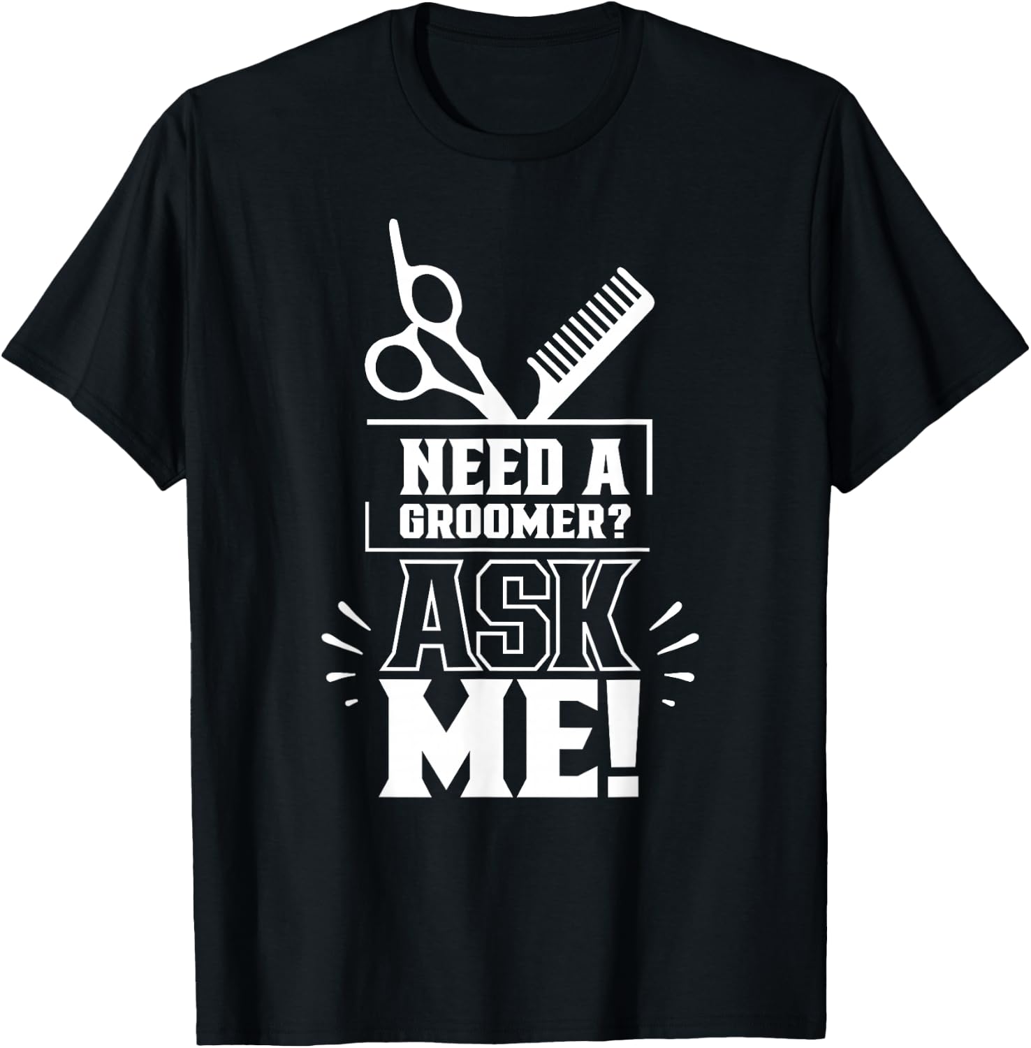 Do you need a pet hairdresser? Ask me pet hairdresser T-Shirt - T-Shirt | Black