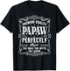 Vintage Papaw Fathers Day Grandpa Gift Funny T-Shirt - T-Shirt | Black
